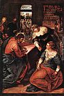 Jacopo Robusti Tintoretto Wall Art - Christ in the house of Martha and Mary